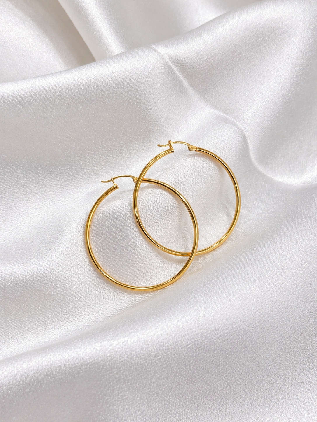 Large Hoop Earrings 10Kt
