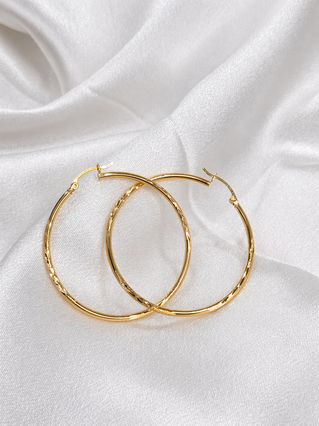 Large Hoops Earrings 10Kt